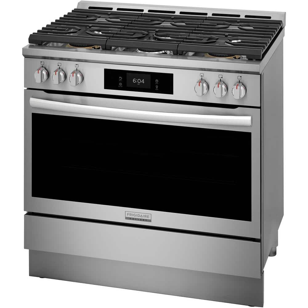 36" Stainless Steel Dual-Fuel Convection Range with Air Fry