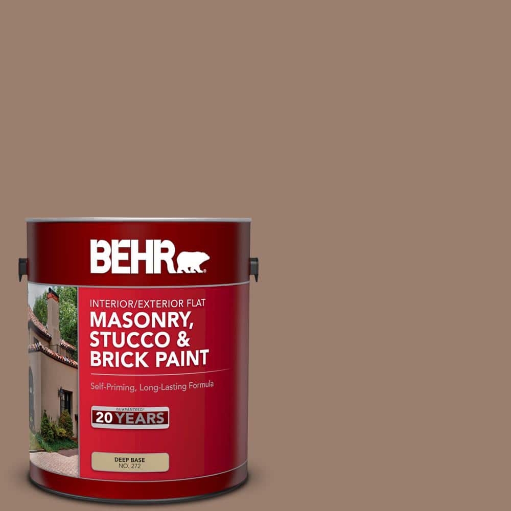 1 gal. #SC-148 Adobe Brown Flat Interior/Exterior Masonry, Stucco and Brick