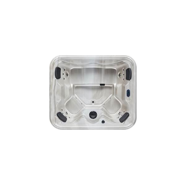 Unbranded Lacey 4-Person 21 Jet Hot Tub with Pearl Gray Interior and Bluetooth