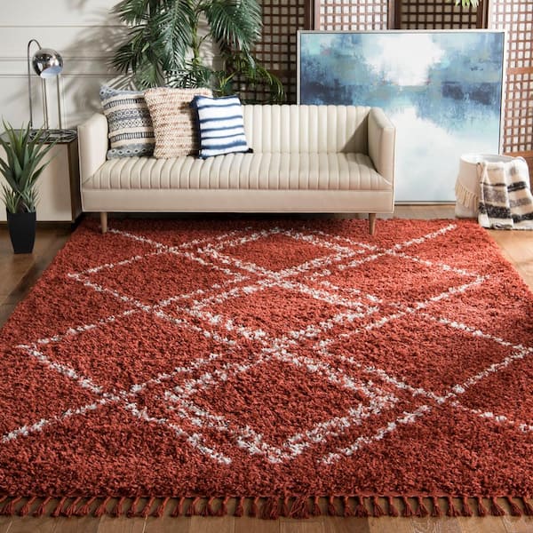 Nuloom Feodora Plush Diamond Tassel Area Rug, Size 4' X 5' 6