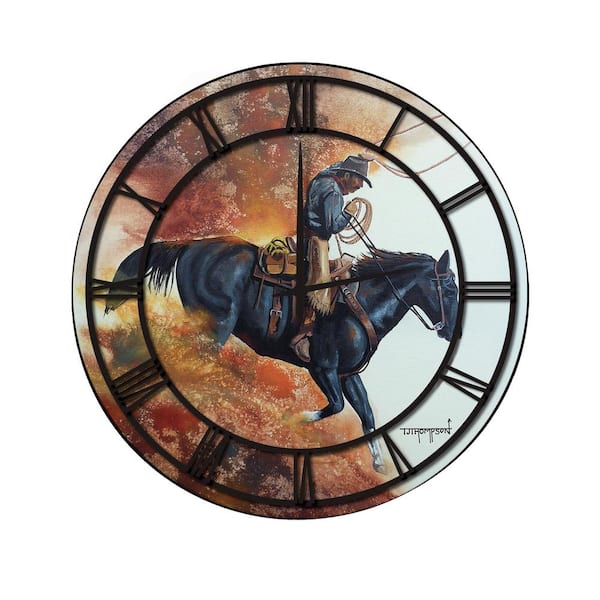 Unbranded "Hell Bent For Leather" Full Coverage Art and Black Numbers Imaged Wall Clock