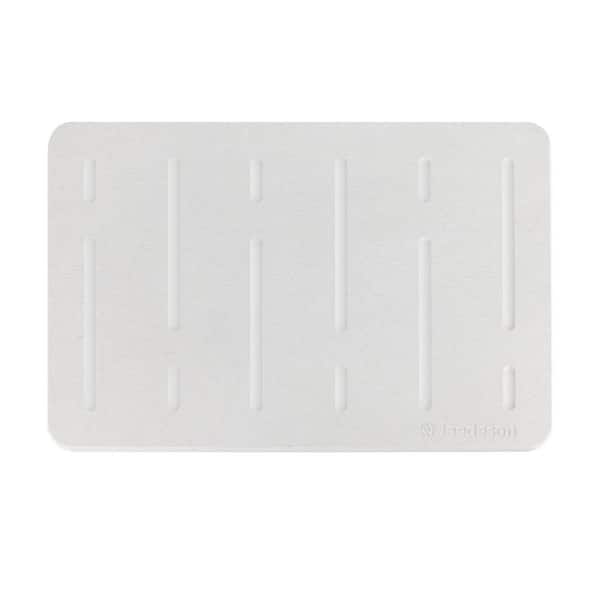 15.35 in. x 23.62 in. Diatomaceous Earth Bath Mat, Super Absorbent Non-Slip Diatomite Stone Bath Mat, Beige