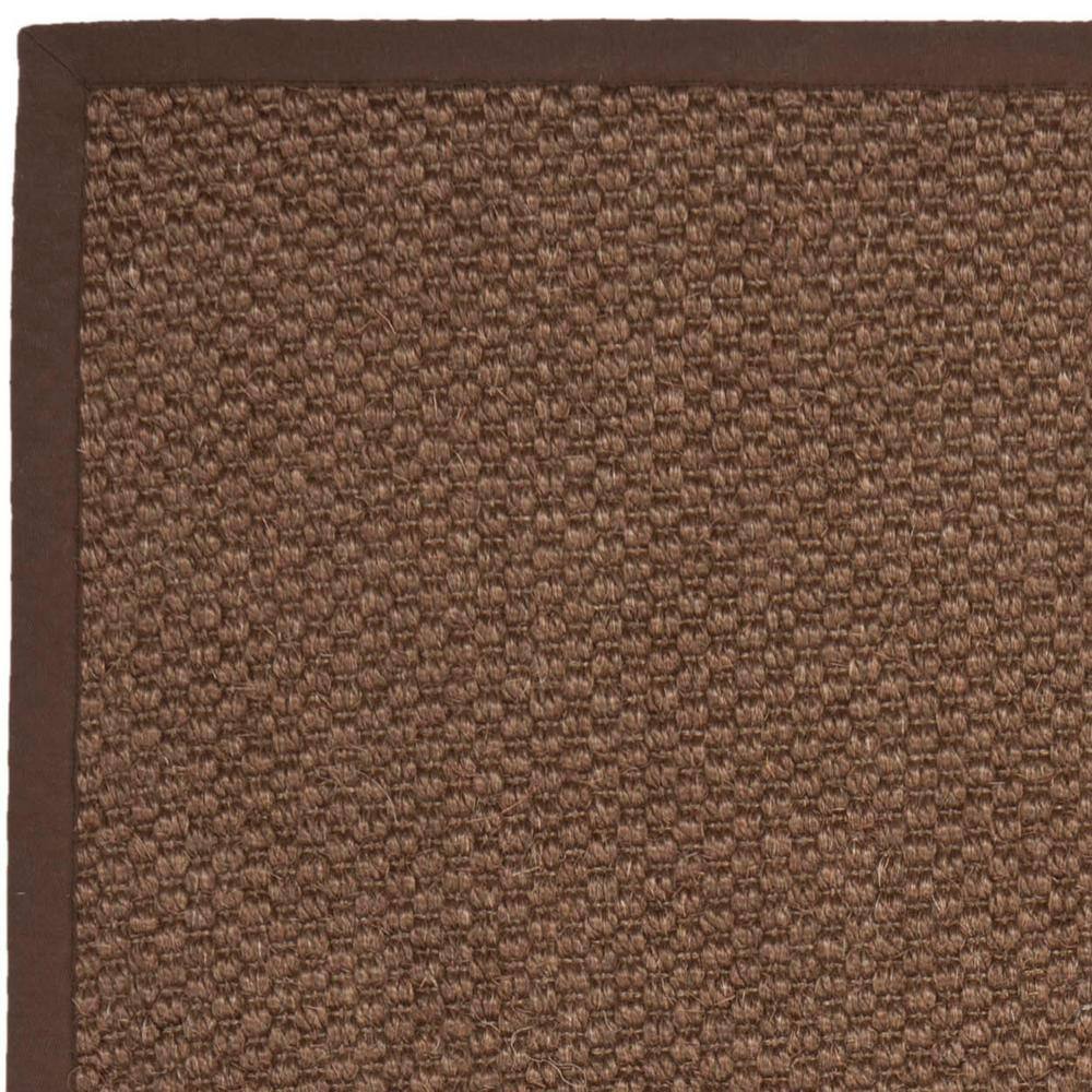 Hand-Knotted Chocolate Square Sisal 6' x 9' Area Rug