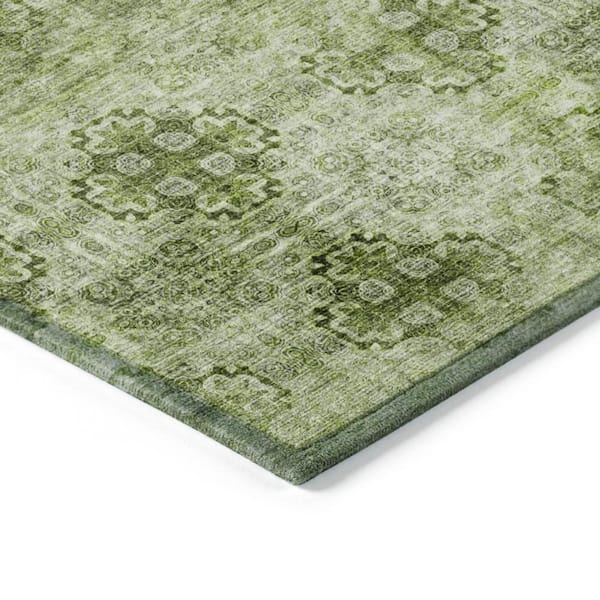 Chantille ACN557 Olive 8 ft. x 10 ft. Machine Washable Indoor/Outdoor Geometric Area Rug