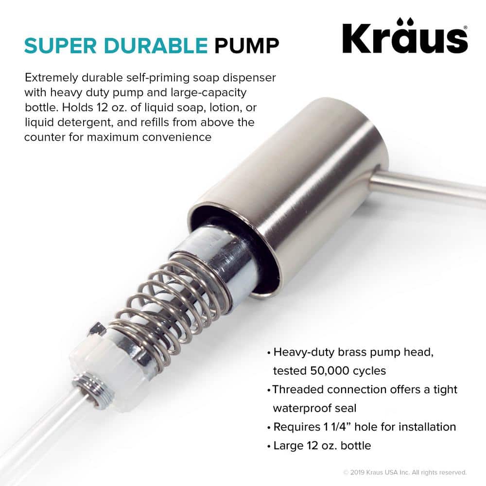 Brushed Brass Kitchen Soap and Lotion Dispenser