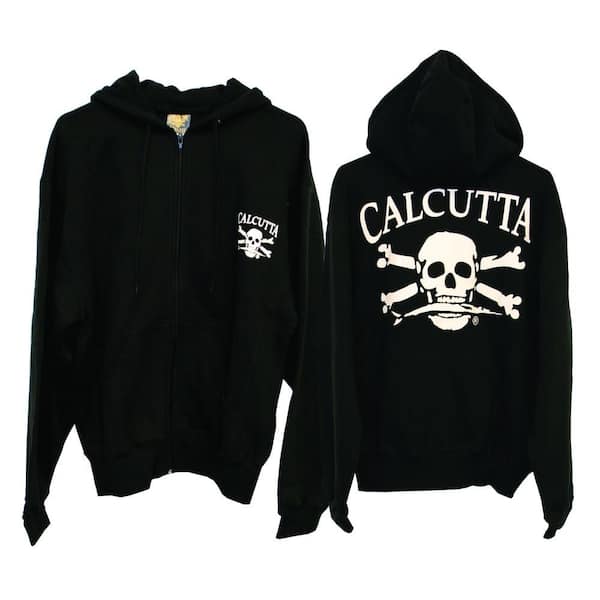 Calcutta Men's Medium Two Pocket Hooded Full Zip Sweatshirt in Black