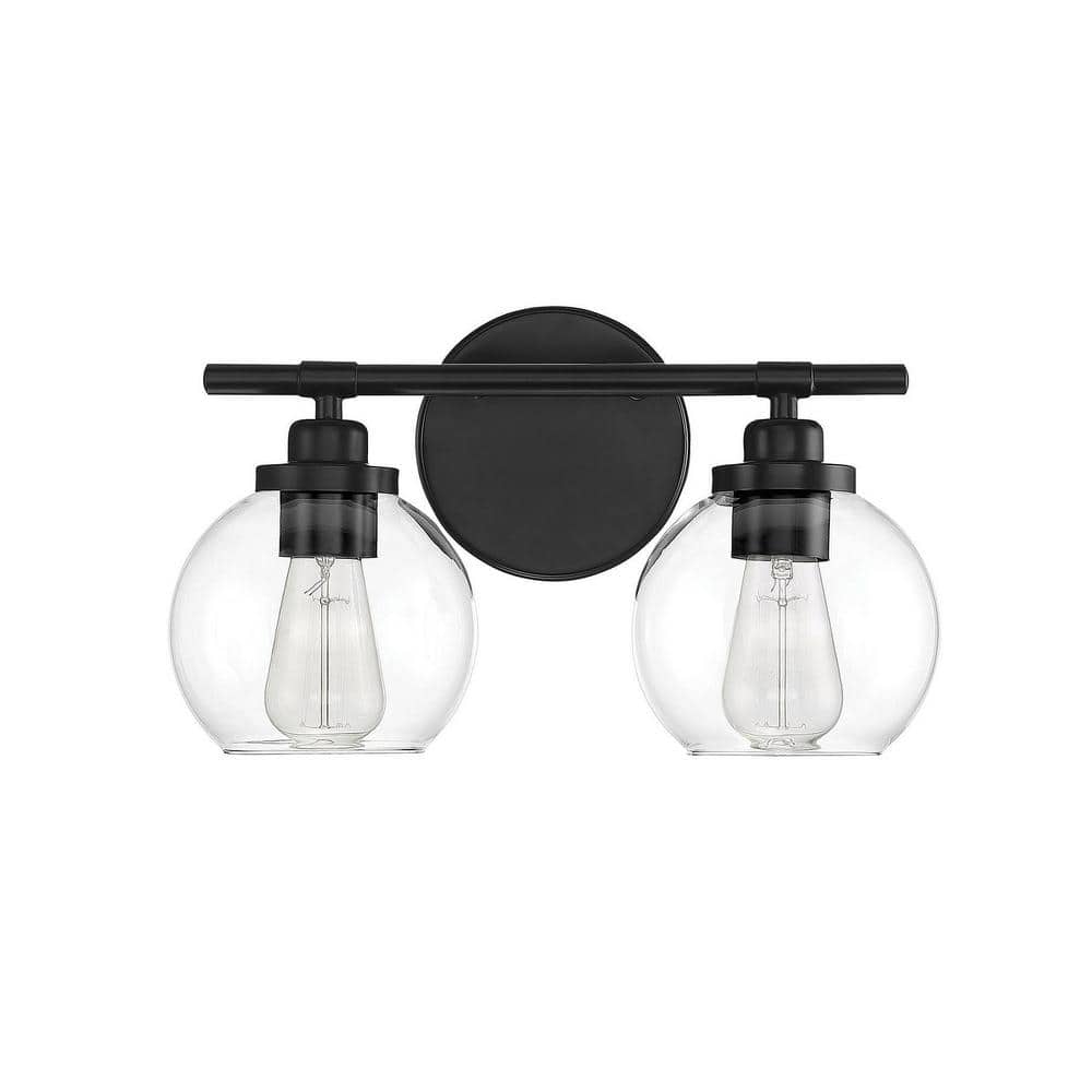 Savoy House Carson 2 - Light Vanity in Matte Black