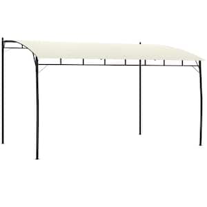 10 ft. x 13 ft. Cream White Pergola Gazebo with UV-Resistant Canopy and Metal Frame, Polyester Fabric