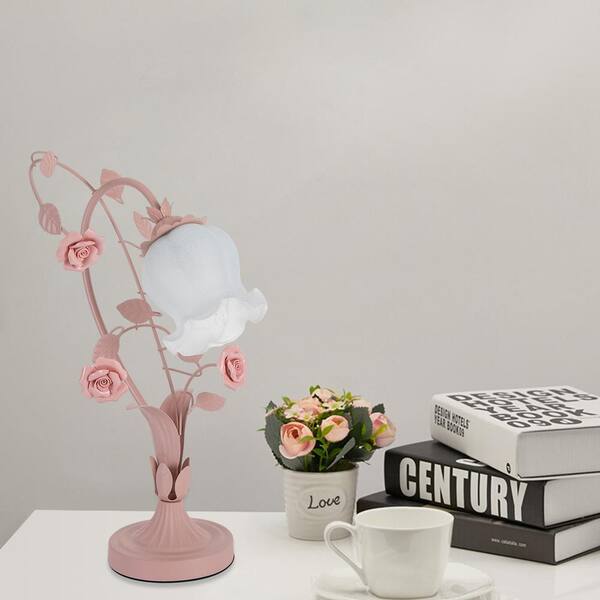 French Rose Table Lamp French Rose Flower Bedside Table Lamp – Crystal ...