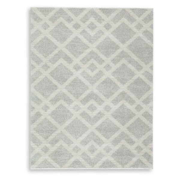 Unawick 5 ft. x  7 ft. Gray/Beige Geometric Area Rug