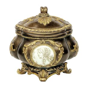 Cameo Polyresin Decorative Box with Lid