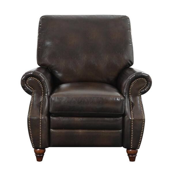 Dorel Living Harris Antique Brown Nailhead Recliner