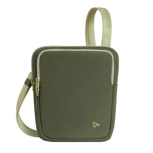 Travelon Anti-Theft Olive The Voyages Slim Crossbody Tote Bag