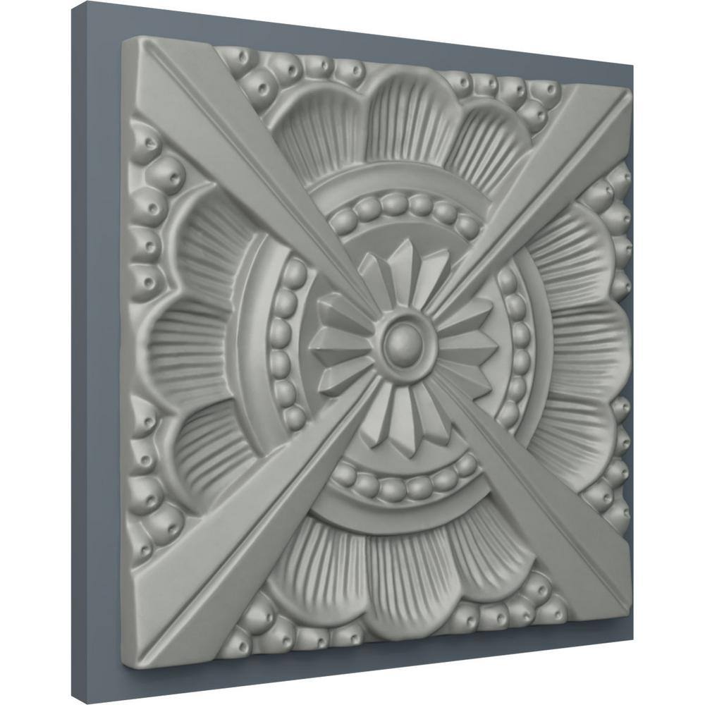 Palmetto White Polyurethane Beaded Rosette Applique