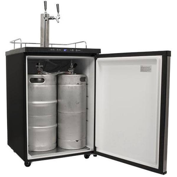 EdgeStar 24in Black Dual Tap Digital Display Kegerator