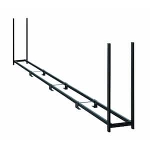 16 ft. D x 4 ft. H x 1 ft. W Ultra-Duty Steel Firewood Rack with Premium Wood Rack and Adjustable Hinge Design