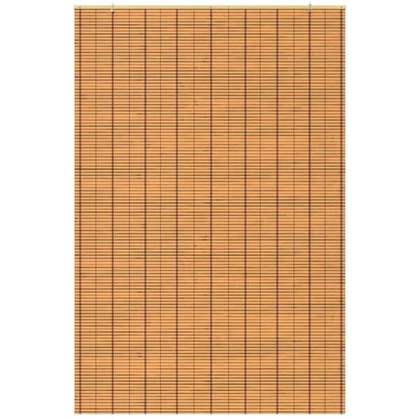RED LANTERN Oriental Furniture Burnt Bamboo Cordless Window Shade