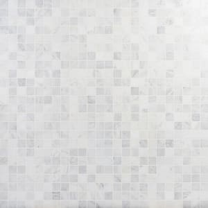 Asian Statuary Mesh Mounted Squares - 12 in. x 12 in. x 10 mm Honed Marble Mosaic Tile