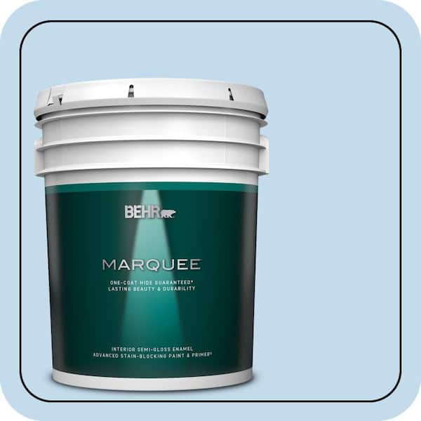 BEHR MARQUEE 5 gal. #560A-2 Morning Breeze Semi-Gloss Enamel Interior Paint & Primer