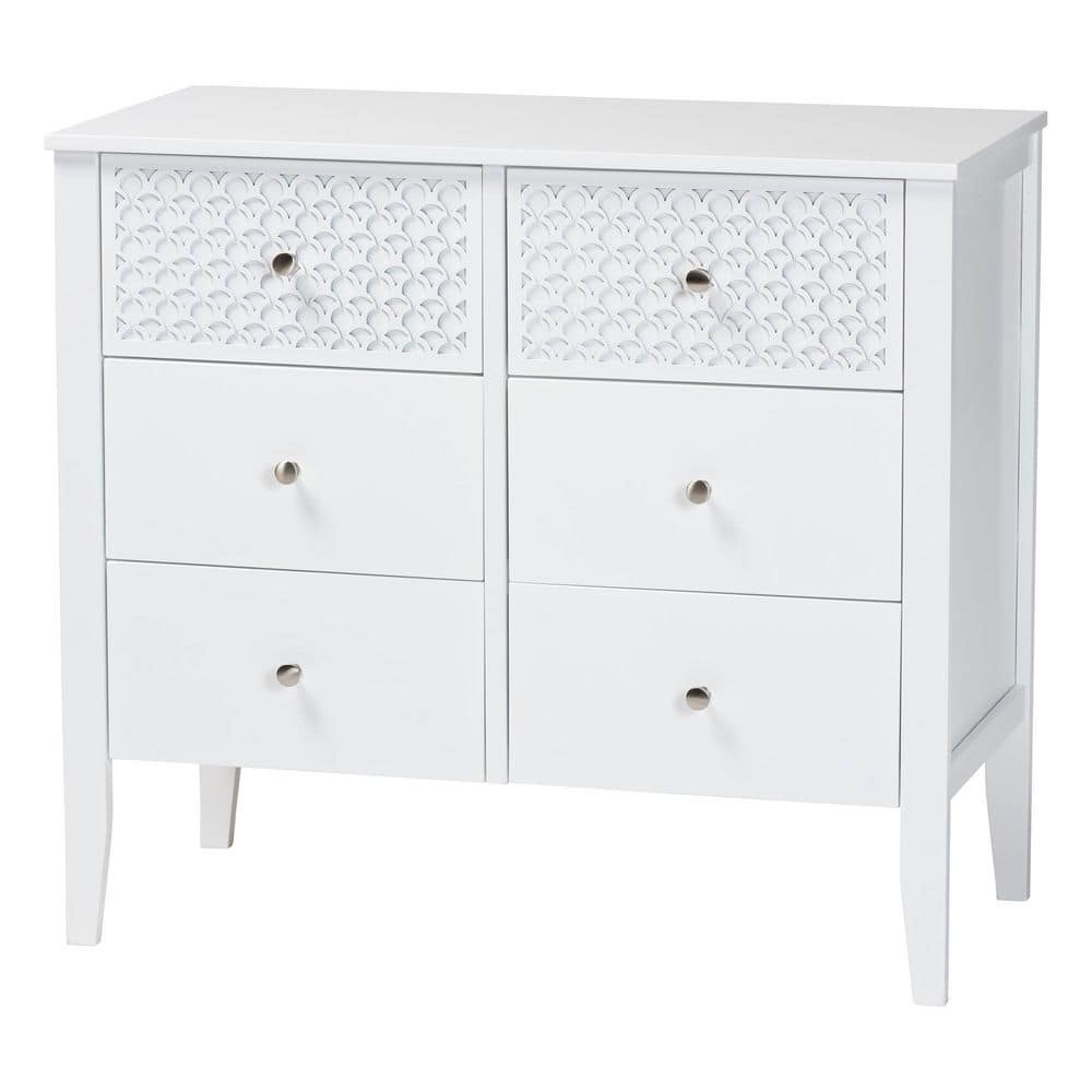 Lara White 6-Drawer 35.6 in. Dresser price history on PriceWatchPro