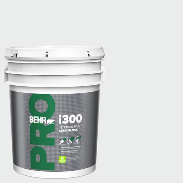 BEHR PRO 5 gal. #BWC-12 Vibrant White Semi-Gloss Interior Paint PR37005 ...