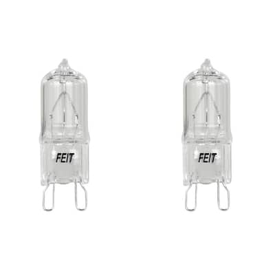 40-Watt T4 Dimmable G9 Halogen 3000K Bright White (2-Pack) BI-Pin Base Decorative Light Bulb