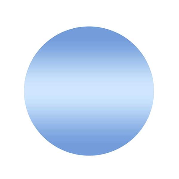 32 in. x 32 in. Round Tinted Round Frameless Blue Wall Mirror