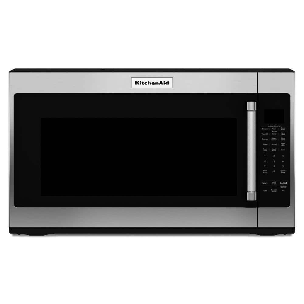 KitchenAid 2.0 cu. ft. Over the Range Microwave in Stainless Steel with Sensor Cooking, Silver