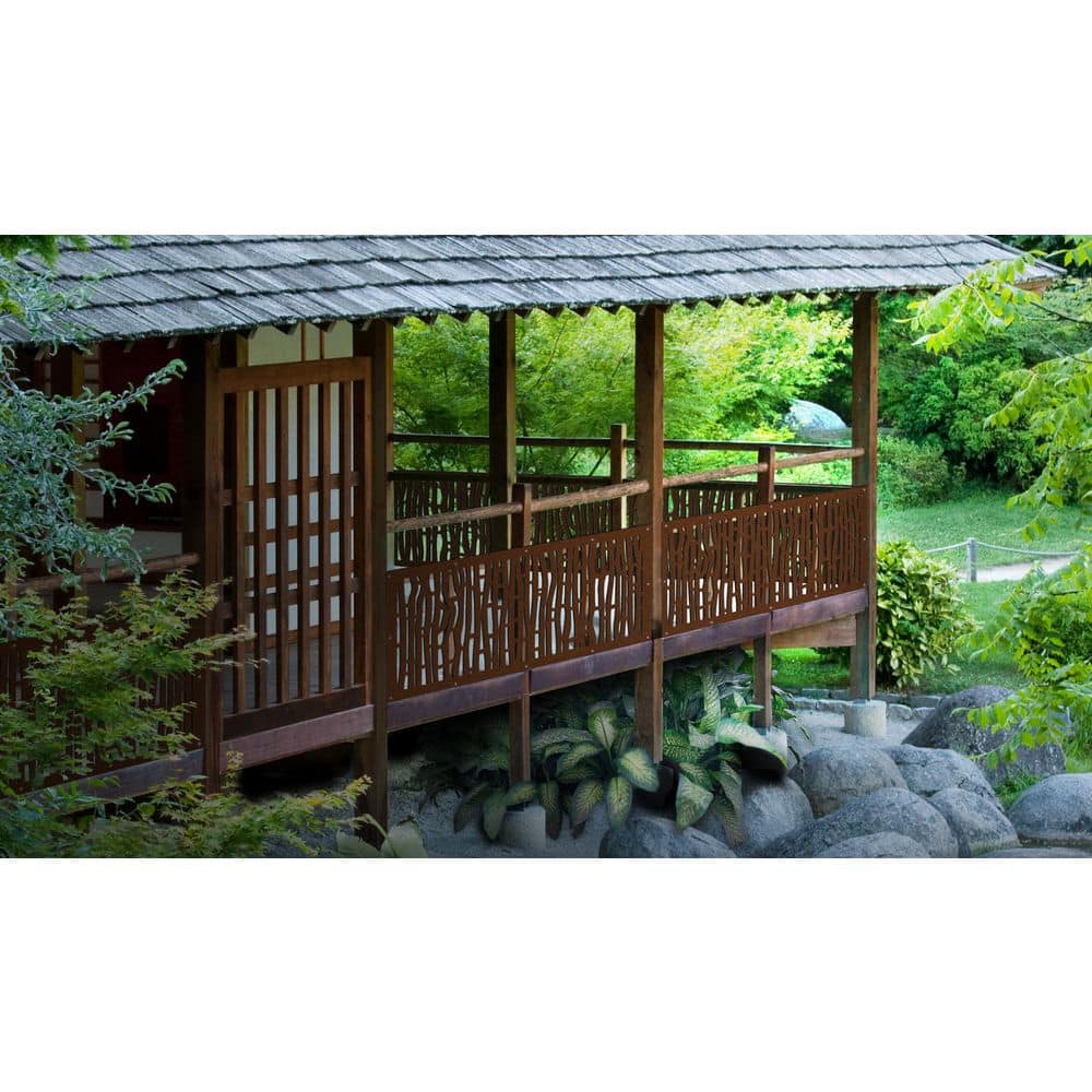 Fiji 48" Brown Recycled Polymer Decorative Screen Panel