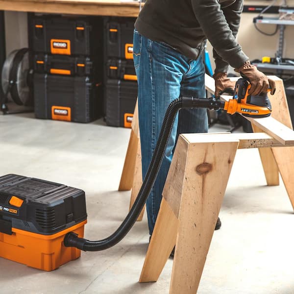 RIDGID - 4.5 Gallon 5.0 Peak HP ProPack Shop Vacuum Wet Dry Vac with Fine Dust Filter, Expandable Locking Hose and Accessories