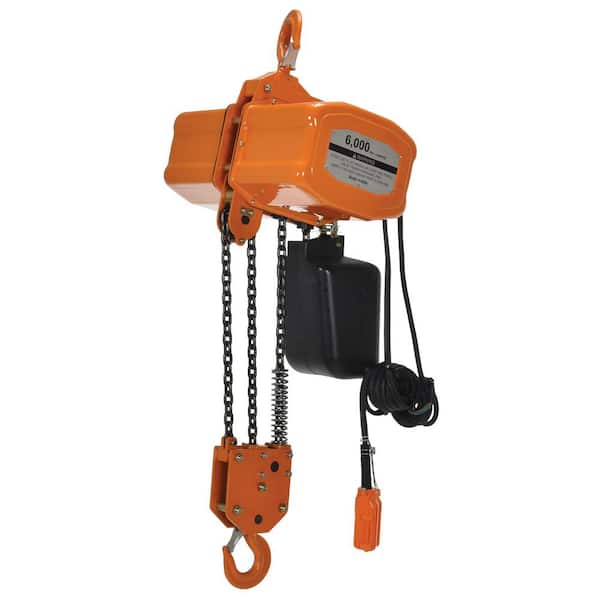 Vestil 6,000 lbs. Capacity 1 Phase Economy Chain Hoist with Container