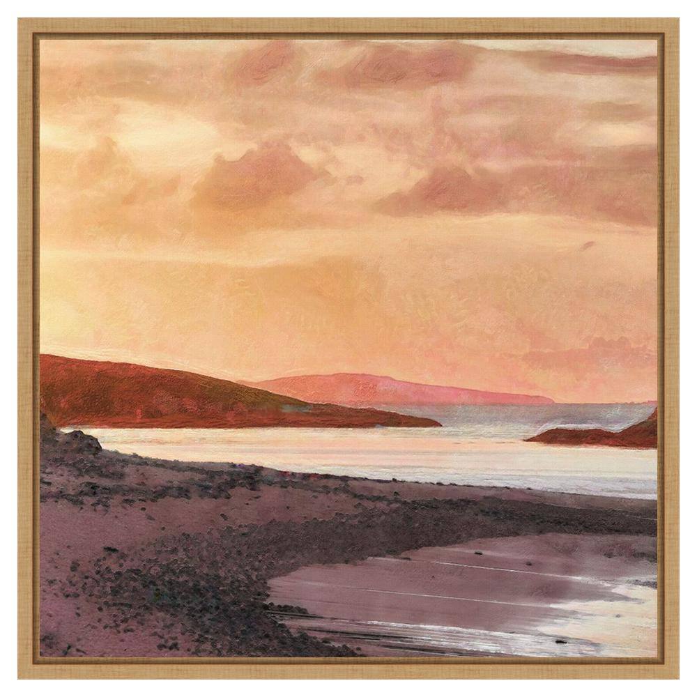 A New Morning II by Alonzo Saunders 22 in. W x 22 in. H. Canvas Wall Art Print Framed in Brown price history on PriceWatchPro