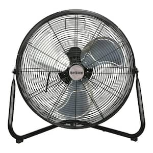 20 in. 3-Speed Heavy Duty Orbital Floor Fan in Black