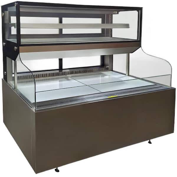 71 in. 22.9 cu. ft. Commercial Open Air Sandwich Refrigerated EC651C Black