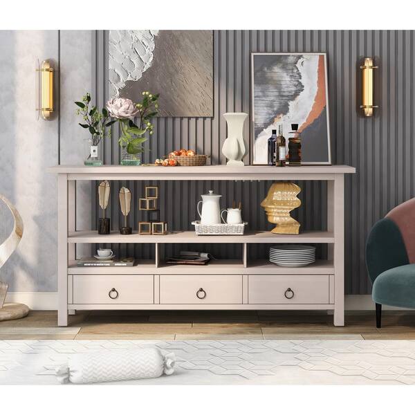 gray wash buffet table