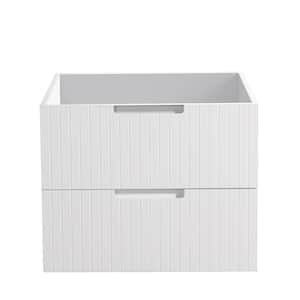 23 in. W x 17.9 in. W x 18.5 in. H MDF Floating Bath Vanity Cabinet without Top in White with 2-Drawers