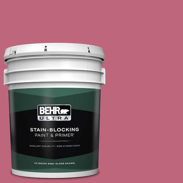 BEHR ULTRA 5 gal. #120D-4 Mulberry Semi-Gloss Enamel Exterior Paint & Primer