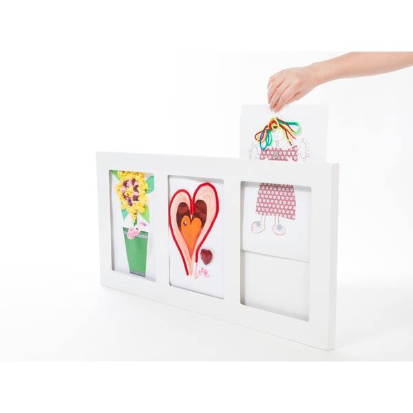 The Articulate Gallery 9 in. x 12 in. White Triple Gallery Picture Frame