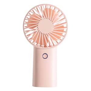 6 in. 3 Speeds Personal Fan in Pink with USB Rechargeable