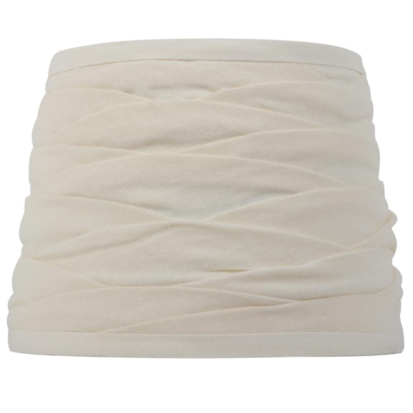 Hampton Bay Mix and Match 10 in. Dia x 7.5 in. H Cream Wrap Round Accent Lamp Shade