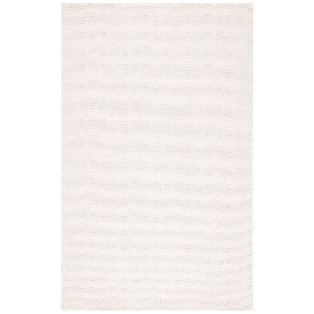 Beige Hand-Knotted Wool Rectangular 8' x 10' Area Rug