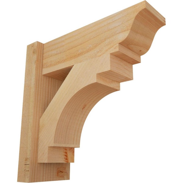 Ekena Millwork 6 in. x 16 in. x 16 in. Douglas Fir Merced Traditional Rough Sawn Outlooker