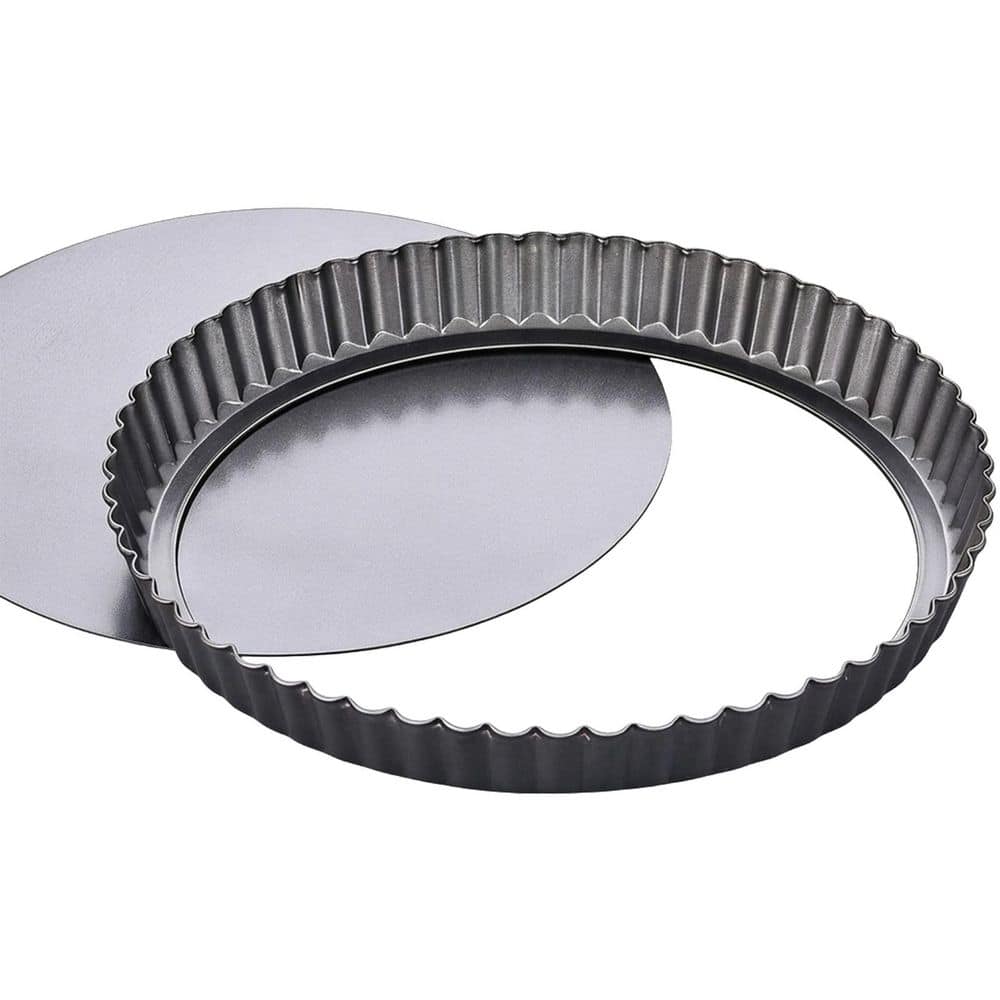 Nonstick 10 Inch Round Fluted Carbon Steel Tart Pan with Removable Bottom for Baking Quiches and Pies, 1 Piece price history on PriceWatchPro