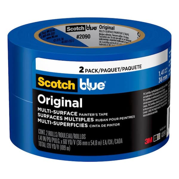 3M ScotchBlue 1.41 in. x 60 yds. Original Multi-Surface Painter's Tape (2-Pack) (Case of 4)