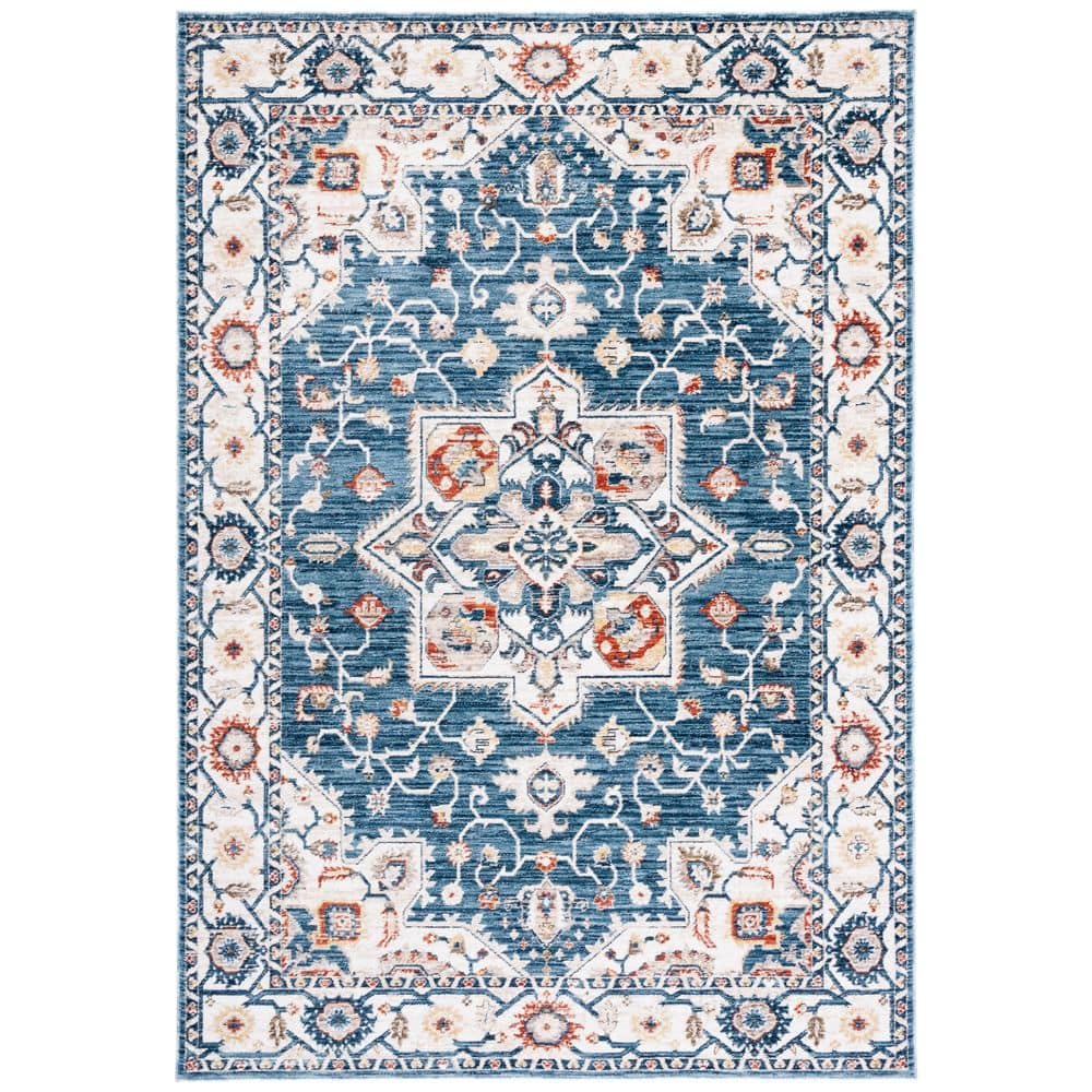 Olympia 8 ft. x 10 ft. Blue/Ivory Distressed Floral Area Rug price history on PriceWatchPro