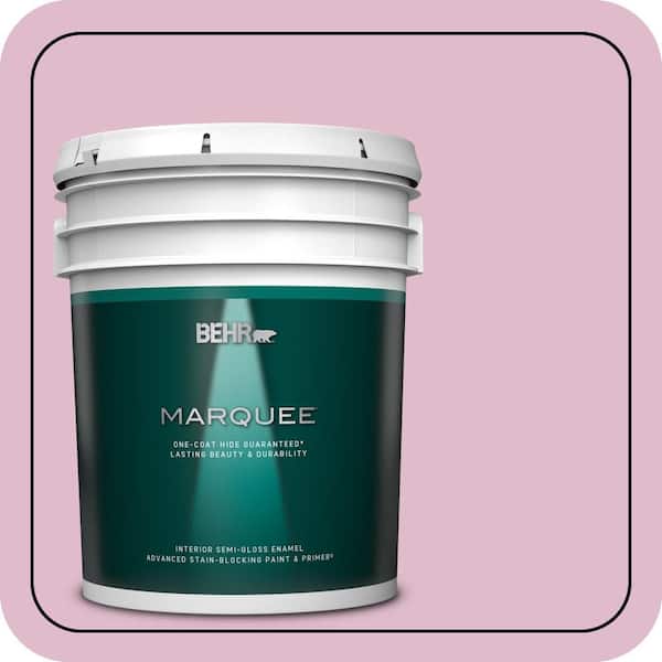 BEHR MARQUEE 5 gal. #M130-3 Wild Geranium Semi-Gloss Enamel Interior Paint & Primer