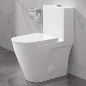 Turner One-Piece 1.1/1.6 GPF Dual Flush Siphon Elongated Toilet in White
