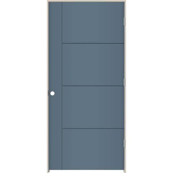 JELD-WEN 36 in. x 80 in. Left-Hand Solid Core Colony Composite Single Prehung Interior Door
