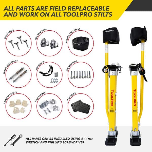 ToolPro Replacement Straps Kit for Adjustable Drywall Stilts