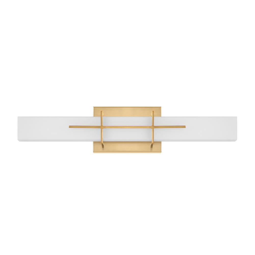 Gemini Aged Brass 22.5" LED Bath Vanity Light with Opal Glass Shade